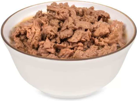 Pet Republic Nasses Katzenfutter für Erwachsene Katzen in Beutel mit Lachs und Fleisch ohne Getreide 24x100gr