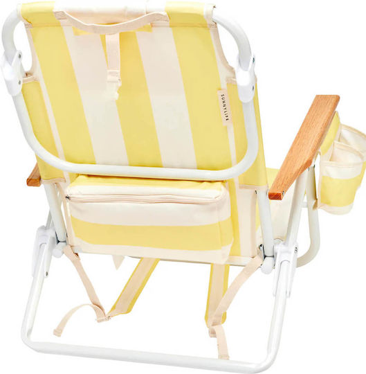 Sunnylife Deluxe Beach Chair La Mer Limon Stripe Yellow 9339296072509