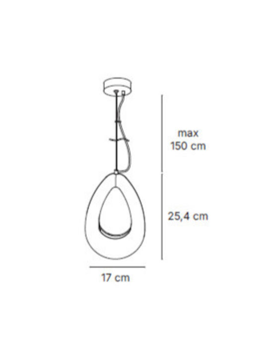 Inlight Gray Ball Pendant Light with G9 Socket 25.4x25.4x17cm