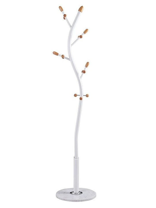 VenCore Καλόγερος Μεταλλικός Λευκός 37x37x171cm