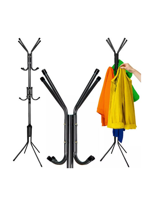 Ruhhy Metallic Coat Rack Black 42x42x175cm