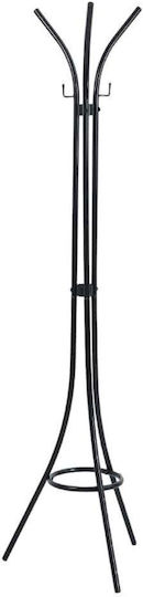 Polihome Metallic Coat Rack Black Ennocmauro 47x47x175cm
