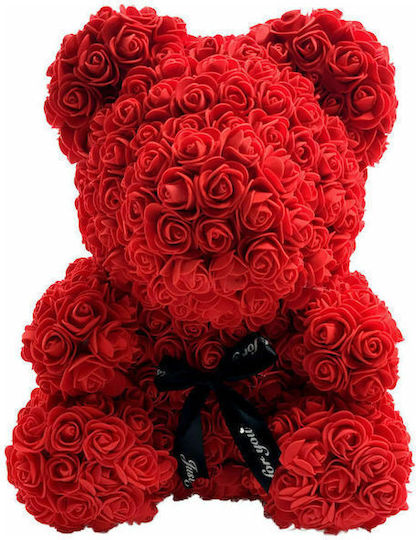 Teddy Bear Made of Artificial Roses Red in Box Tres Chic Teddy Bear Made of Artificial Roses Red in Box Tres Chic