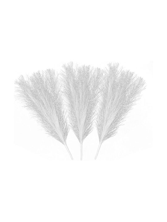 Διακοσμητικό Φτερό Pampas grass Λευκό 3τμχ