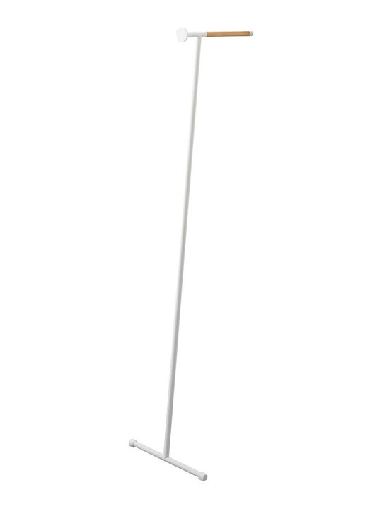 Yamazaki Wall Mounted Metallic Coat Rack White Tower 38.5x47x162cm