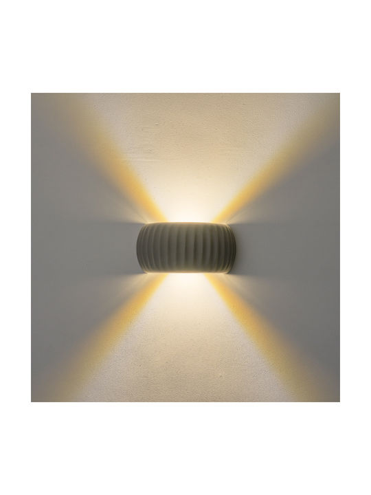 Eurolamp Arte Illumina Classic Wall Lamp with Integrated LED and Warm White Light Gray 27x13x14cm