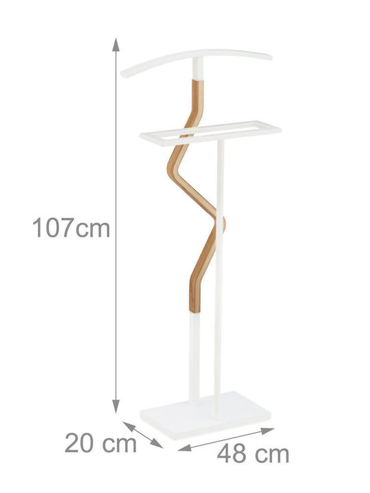 Поставка за палта Relaxdays от бамбук и метал 107 x 48 x 20 см