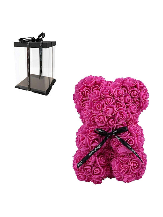 Teddybär Aus Dekorative Künstliche Rosen Fuchsia in Box Dorosimo Teddybär Aus Dekorative Künstliche Rosen Fuchsia in Box Dorosimo