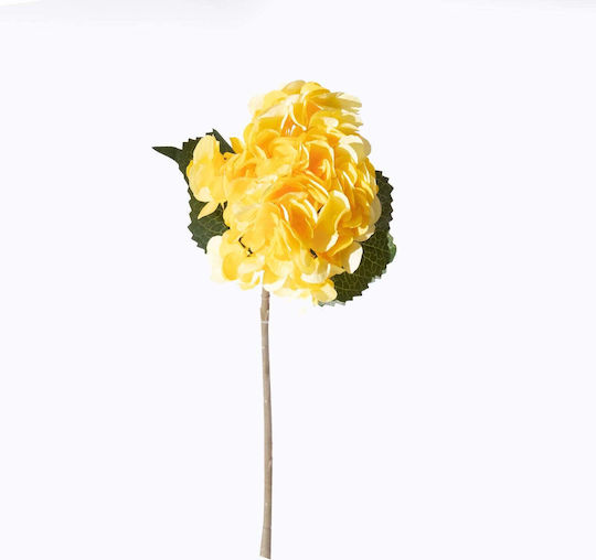 Supergreens Artificial Hydrangea Branch Yellow 47 cm Supergreens Artificial Hydrangea Branch Yellow 47 cm