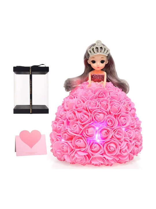 Blumenpuppe Rosa Schaumrosen Geschenk