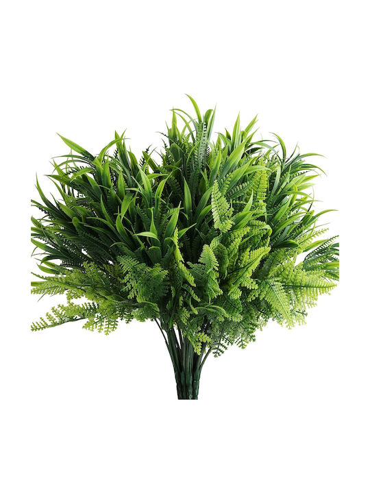 Set 6 Belle Vous Artificial Plants 35 × 29 Cm Fern Leaves Natural Look Uv Resistant Plastic Material Indoor Outdoor Decoration Green Set 6 Belle Vous Artificial Plants 35 × 29 Cm Fern Leaves Natural Look Uv Resistant Plastic Material Indoor Outdoor Decoration Green