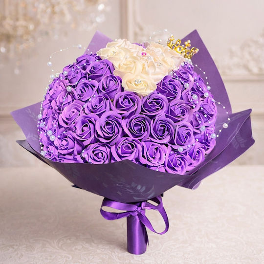 Buchet Regal Mov 101 Trandafiri Săpun Accesorii Decorative 40 Cm Buchet Regal Mov 101 Trandafiri Săpun Accesorii Decorative 40 Cm