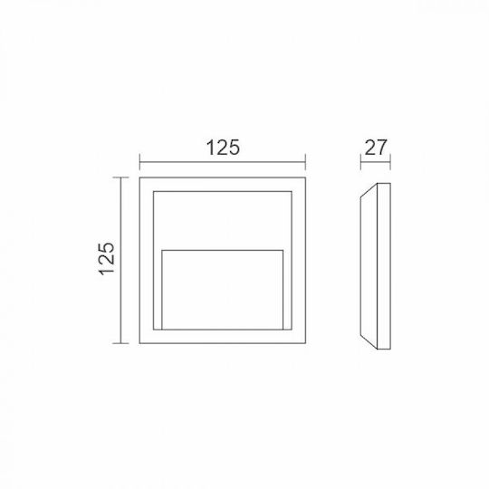 Spot Light Wandmontierte Außenbeleuchtung Deckenleuchte LED IP65 1.5W mit Einstellbarem Weiß Licht