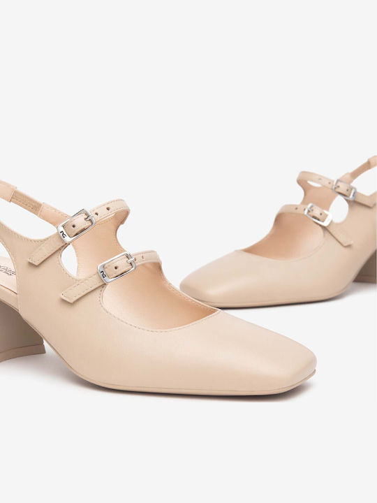 Leder Pumps Rosa