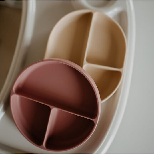 Petite & Mars Farfurie Pentru Copii Din Silicon Albastră