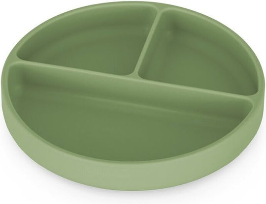 Petite & Mars Farfurie de Mâncare pentru Copii din Silicon Verde