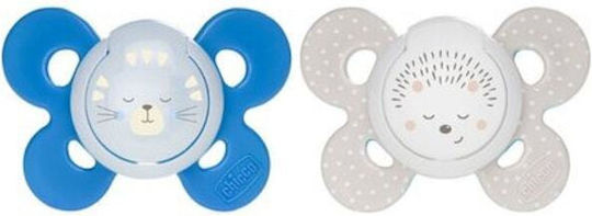 Chicco Suzetă Ortodontică din Silicon cu Husă Albastră pentru 16-36 luni