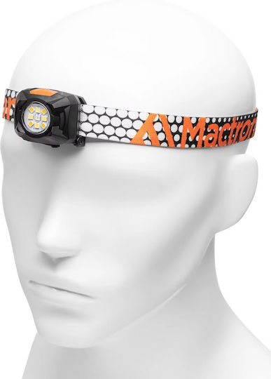 Mactronic Επαναφορτιζόμενος Φακός Κεφαλής LED IPX4 με Μέγιστη Φωτεινότητα 400lm