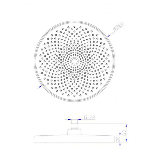 Inter Ceramic Κεφαλή Ντουζ
