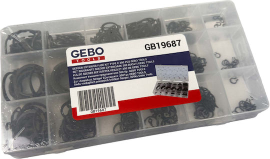 Σετ Εξωτερικές Ασφάλειες Seeger 300τμχ Gebo Tools