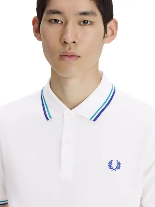 Fred Perry Polo Twin Tipped Bluză Albă
