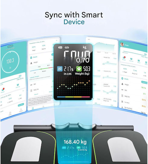 Smart Cantar De Baie 180kg Cu Analizator De Grăsime Corporală Bluetooth X002FZ0XQH