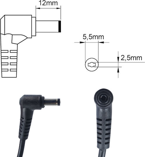 Ac Adapter Laptop Charger 30W 19V 1.58A for HP with Detachable Power Cord
