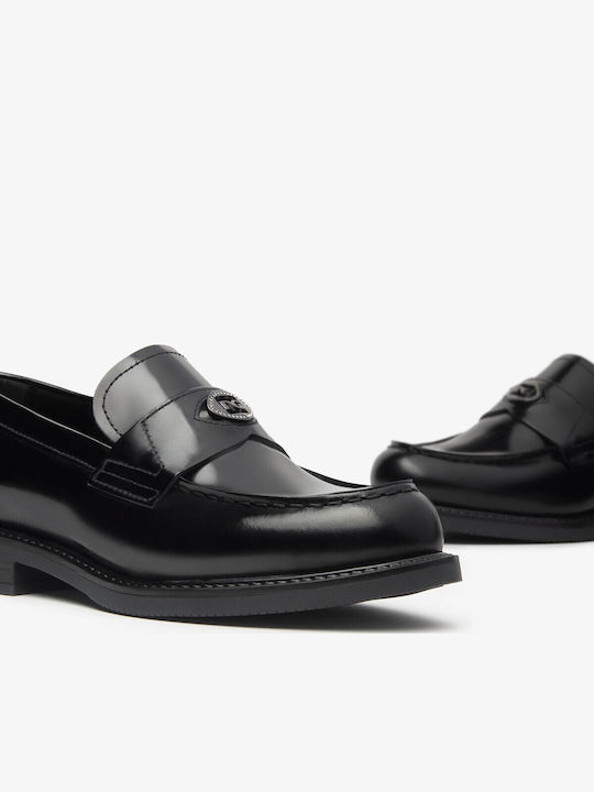 Loafers Dama Din Piele În Culoare Neagră