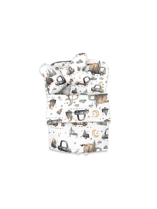 MimiNu Baby Nest Pillow Grey Cars 55x75cm
