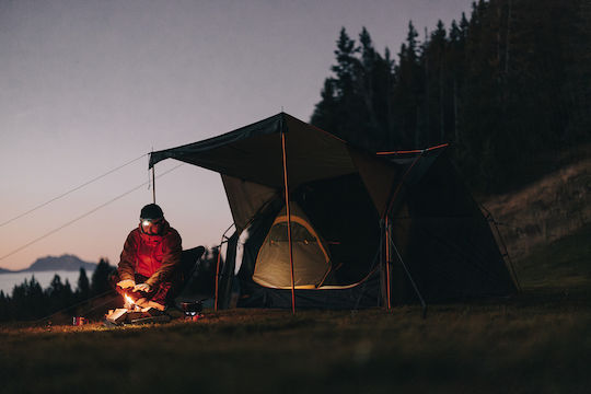 Kampa Stargazer Сцена Къмпинг Сива с Двойно Платно за 3 Души 230x230x150см 9120002489