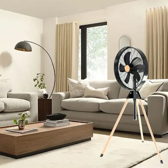 Jocca Tripod Fan Pedestal 50W Diameter 40cm Black