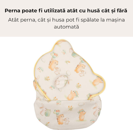 Kidizi Perna Pentru Bebeluși Plagiocefalie Spumă de Memorie 21x25 cm