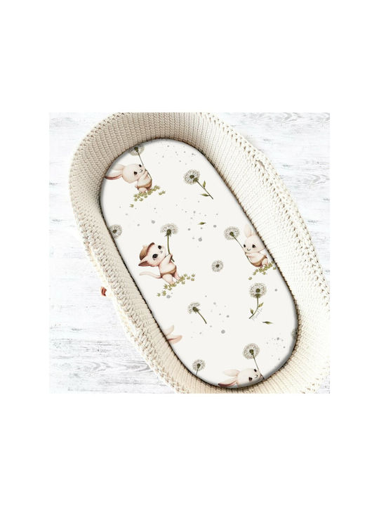 MimiNu Set Lenjerii De Patut Bebe Pentru Patut Din Bumbac Cu Cauciuc Multicolore 80x35cm