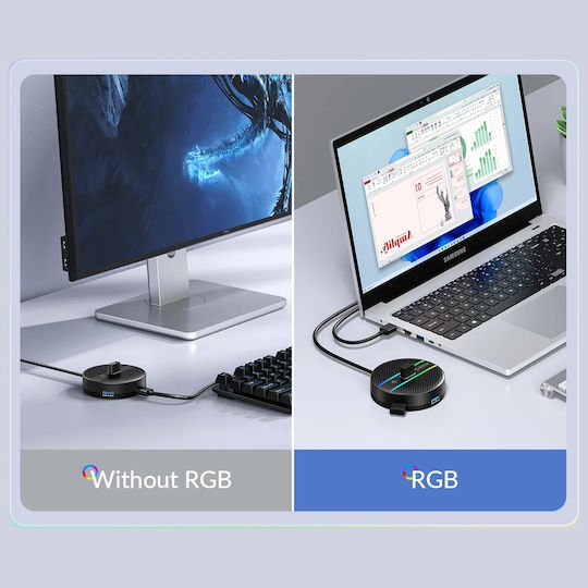 Orico USB Хъб 4 Порта USB 3.0 с Връзка USB-A Бял