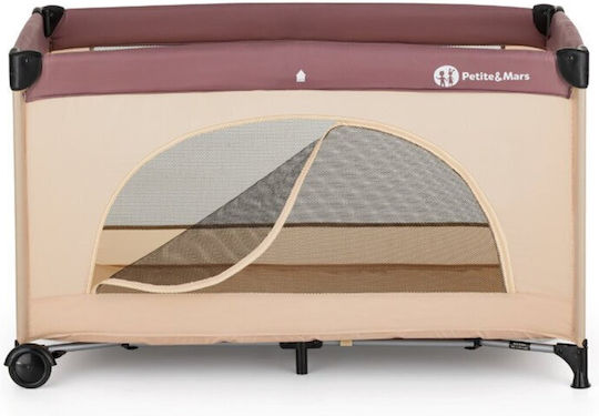 Petite & Mars Loc de Joacă cu Saltea Maro 60x120cm