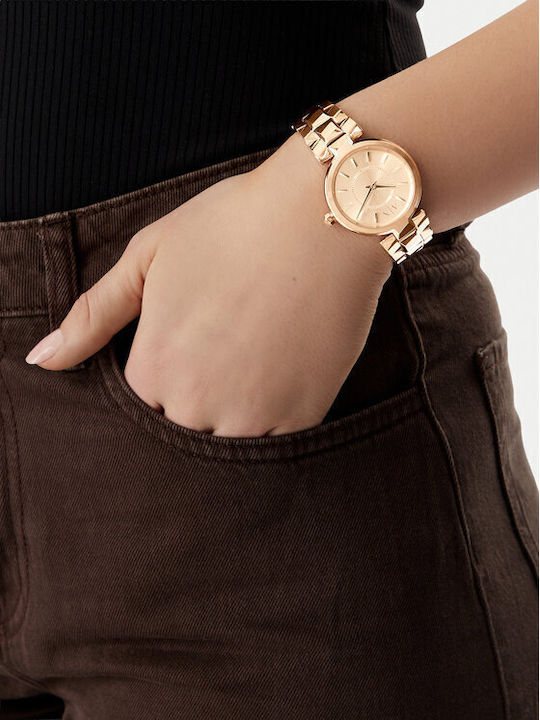 Armani Exchange Ceas De Damă Cu Baterie Cu Brățară Metalică Rose Gold Armani Exchange Ceas De Damă Cu Baterie Cu Brățară Metalică Rose Gold