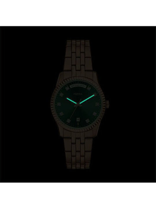 Fossil Scarlette Кварцов Часовник с Метална Верижка