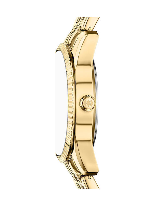 Fossil Scarlette Womens Battery Watch With Gold Metal Bracelet