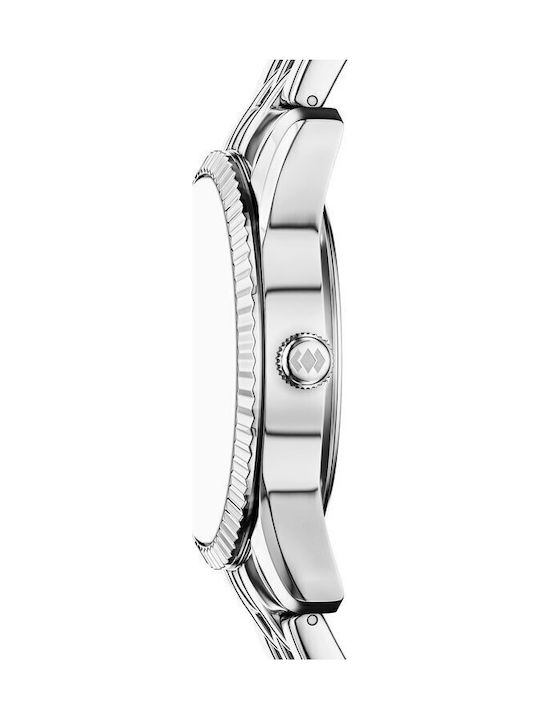 Fossil Scarlette Womens Battery Watch With Silver Metal Bracelet