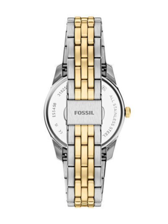 Fossil Scarlette Кварцов Часовник с Метална Верижка