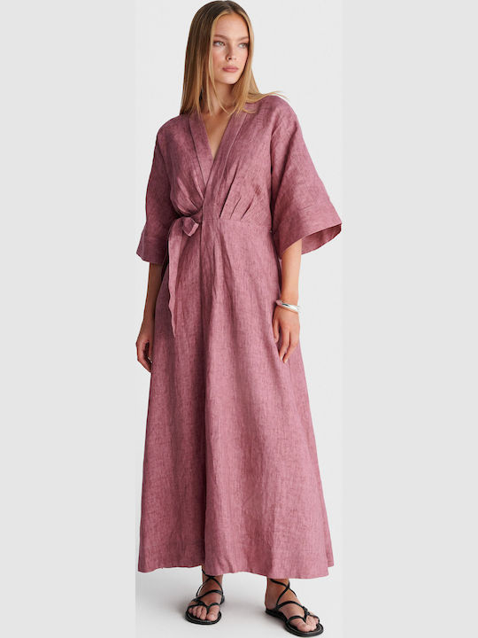 Summer Maxi Dress Wrap Red 8923187 Dusty Rose