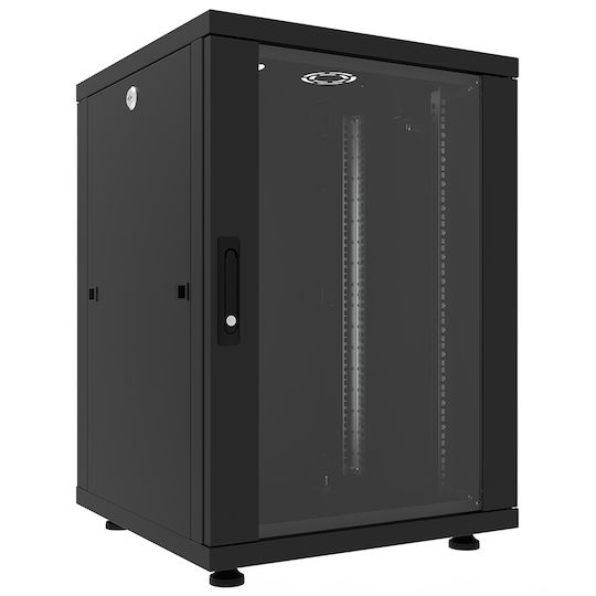 Canovate Eco Floor Rack Cabinet 16U 60x100cm Black CSN-U-9-1660A