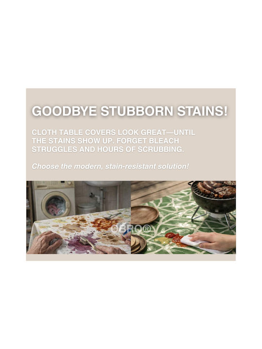 Stain Resistant Tablecloth Green 140x180cm