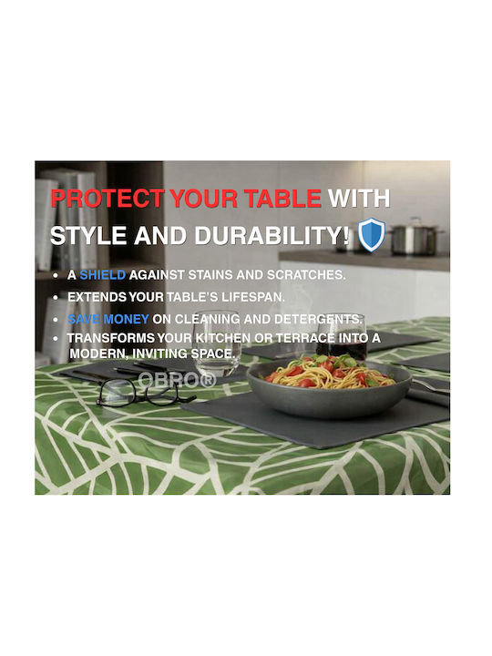 Stain Resistant Tablecloth Green 140x180cm