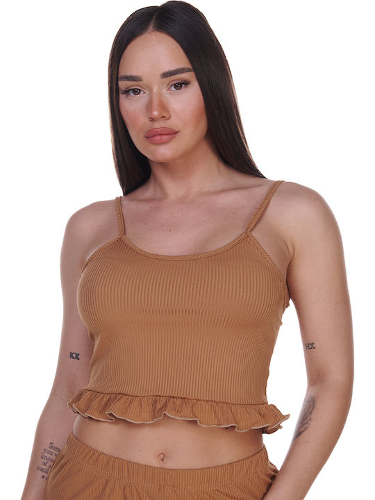 Comfort Καλοκαιρινό Babydoll Καφέ