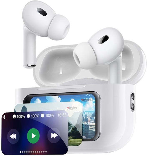 Yesido In Ear Bluetooth Безжични Слушалки Бели