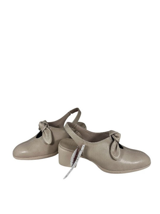 Pantofi Cu Toc Bej