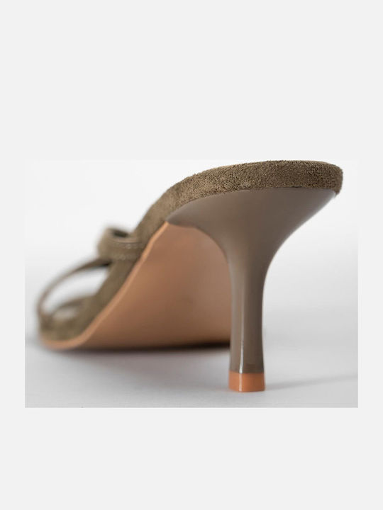 Suede Women's Sandals Green