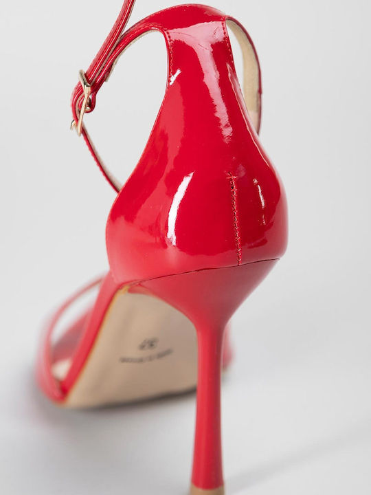 Women's Sandals in Red Patent Leather