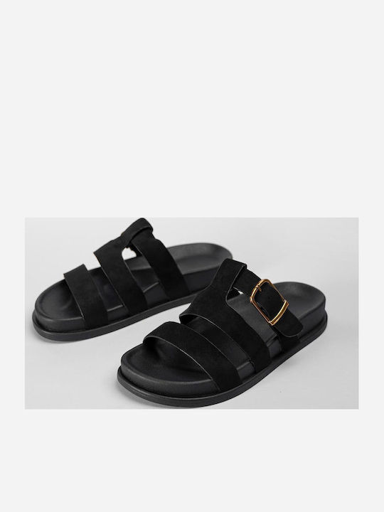 Women's Flat Sandals Flatforms Black